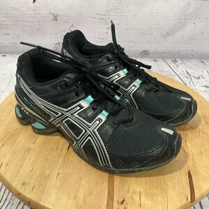 ASICS Gel-Kinsei Black Silver Running Shoes Womens Size 7 Athletic Trainer